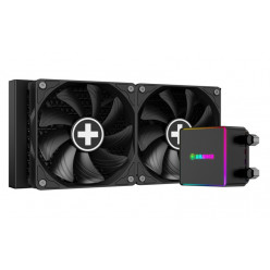 XILENCE Liquid Cooler (XC982) -LiQuRizer 240 PRO- Performance A+ Socket 1700/2066/2011/1151/1150/1155/1156/1200 & AM5/AM4, up to 300W, 2x FDB Black Wing Fans:120x120x25mm, PWM fans: 500-1500rpm, 22.0-24.0 dBA, 63.41CFM, Pump head with ARGB lighting, pump: