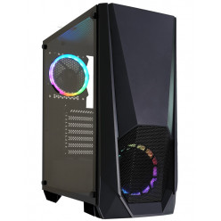 XILENCE -X505.ARGB- Xilent Blast  ATX Case, without PSU, with Tempered Glass Side Panel, Mesh Front: 1x ARGB PWM Fan, Rear: 1xARGB PWM fan, Tool-free HDD, VGA installation, 2x 3.5-/ 4x 2.5-, 2x USB 3.0, 1x USB 2.0, 1x Mic, 1xHeadphones, ARGB/PWM Control B