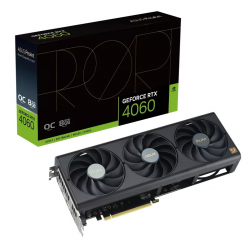 ASUS ProArt GeForce RTX™ 4060 OC Edition 8GB GDDR6 128bit, 2580/17000MHz, 1xHDMI, 3xDP, Triple Fan, PCI-E 4.0, 2.5-slot design, Larger Axial-tech fans, Dual Ball bearing, Reverse Rotation, 0dB technology, Auto-Extreme, Backplate, 1x8pin, Black