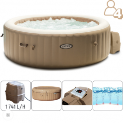 INTEX Надувной СПА джакузи “Bubble Massage” 196х71см, 795Л, 4-х местный