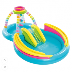 INTEX Надувной игровой центр “Радужная горка” 295x191x109 см, 374 л, до 81 кг, 2+