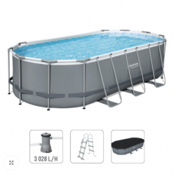 Bestway Бассейн Power Steel Oval 488x305x107cm, 10949Л, метал каркас