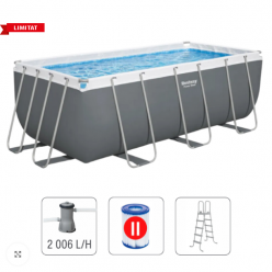 Bestway Бассейн Power Steel 412x201x122cm, 8124Л, метал каркас