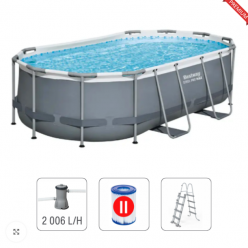 Bestway Бассейн Power Steel Oval 427x250x100cm, 7250Л, метал каркас