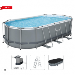 Bestway Бассейн Power Steel Oval 549x274x122cm, 13430Л, метал каркас