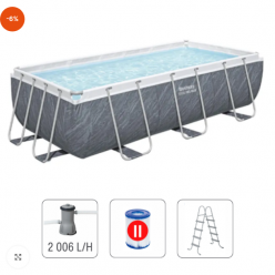 Bestway Бассейн Power Steel 404x201x100cm, 6478Л, метал каркас