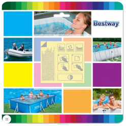 Bestway Ремонтный комплект 6.5х6.5см, водостойкий, самоклеящиеся заплатки, 6шт