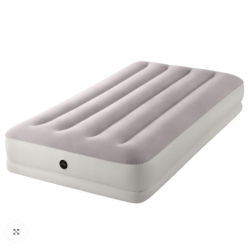 INTEX Надувной матрас “Velur Prestige” 99x191X30 см с портативным USB-насосом 5V, до 136 кг