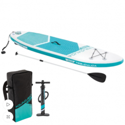 INTEX Доска для сап сёрфинга – SUP-доска Aqua Quest 240 244x76x13 см, насос, весло, сумка, 8+, до 90 кг
