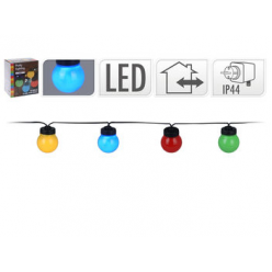 Гирлянда уличных ламп 10LED, 5cm, разноцветные