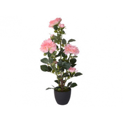 Цветок искусственный "Куст розы" 70cm, в горшке