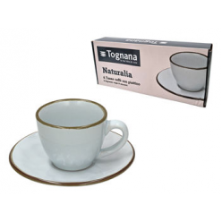 Набор чашек кофейных 6шт с блюдцами Tognana Naturalia Glase