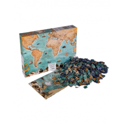Puzzle ANTIC glob harta lumii 1000pcs