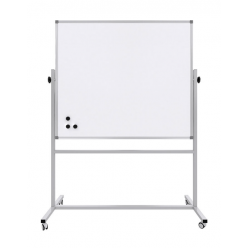 Tabla Whiteboard, 120X140cm, PANDA, dubla/suport mobil, magnetic