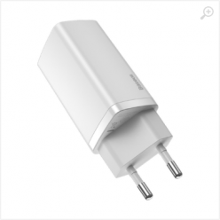 Universal Home Charger Baseus GaN2 Lite, 2xUSB (U + C), 65W, White  CCGAN2L-B02