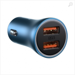 USB Car Charger - Baseus Golden Contactor, 2xUSB (U + U), 40W, Blue  CCJD-A03