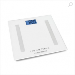 Bluetooth Scale Esperanza 8in1 EBS016W  White, measurement:  body weight [kg], body fat content [%], water content in the body [%], muscle weight [kg], bone weight [kg], visceral fat index, body mass index (BMI), identification of the optimal calorie inta