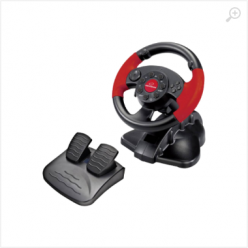 Wheel Esperanza HIGH OCTANE EG103, Vibration Force, 13 action buttons, Directional keypad, Rotation 180 degrees, for PC/PSX/PS2/PS3, USB, Black/Red