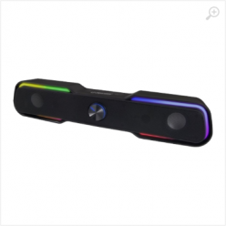 Soundbar  Esperanza Apala EGS101, 6W (2 x 3W), LED Rainbow lighting, Volume control, built in amplifier, Power supply: 5V, They require: USB