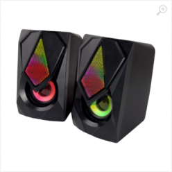 Speakers 2.0  Esperanza Boogie EGS102, 5W (2 x 2.5W), LED Rainbow lighting, Volume control, built in amplifier, Power supply: 5V, They require: USB and mini-jack 3.5mm headphone output, Cable length: 1.2m, Weight: 450g