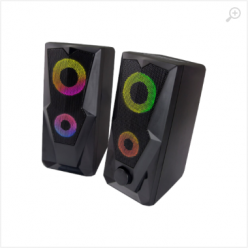 Speakers 2.0  Esperanza Baila EGS103, 6W (2 x 3W), LED Rainbow lighting, Volume control, built in amplifier, Power supply: 5V, They require: USB and mini-jack 3.5mm headphone output, Cable length: 1.2m, Weight: 750g