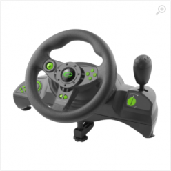 Wheel Esperanza NITRO EGW102, Vibration Force, 12 action buttons, Direction trigger, Digital paddles, Rotation 270 degrees, for PC/PSX/PS2/PS3, USB,  Black