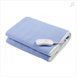 Heating blanket Esperanza BLUE VELVET EHB001, 150x80cm, 60W, Temp: 32-37°C, 40-45°C, 50-60°C, Material: polar fleece/100% polyester, Electric cable length: 160cm, Overheating protection, Machine washable