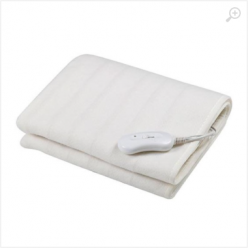 Heating blanket Esperanza WHITE SATIN EHB002, 150x80cm, 60W, Temp: 32-37°C, 40-45°C, 50-60°C, Material: 100% polyester, Electric cable length: 160cm, Overheating protection, Machine washable