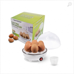 Egg boiler Esperanza EGGMASTER EKE001, Power: 350 W, Cooking eggs: 1-7 eggs at one time, Cooking eggs in different hardness: soft, medium, hard, Measuring cup with pricker, Automatic switch off, Power cord length: 55 cm, Product size: Ø15.7 cm; height 17 