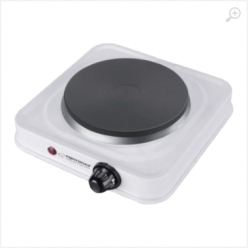 Electric Hot Plate Esperanza ST.HELENS EKH003W White, 1000W 5 temperature degrees thermostatic protection against overheating The indicator light (on / off) Heat-resistant surface materials