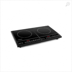 Induction Hot Plate Esperanza ST.MARIA EKH008 Black, 2-burner,  2000W + 2000W, 2 cooking surfaces: polished black crystal glass 280 * 280mm * 2 pieces, Product size: 60 * 36 * 6.5 cm, Wire length: 100 cm,  Automatic pot detection ( The device will switch 