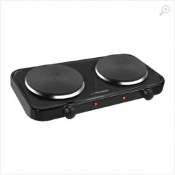 Electric Hot Plate Esperanza COTOPAXI EKH010K  (EKH004K) Black, 2000W (1x1000W, 1x1000W), 5 temperature degrees thermostatic protection against overheating The indicator light (on / off) Heat-resistant surface materials 2 heating plates