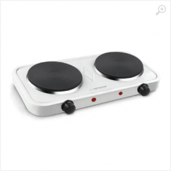 Electric Hot Plate Esperanza COTOPAXI EKH010W  (EKH004W) White, 2000W (1x1000W, 1x1000W), 5 temperature degrees thermostatic protection against overheating The indicator light (on / off) Heat-resistant surface materials 2 heating plates