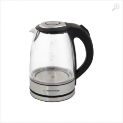 Kettle Esperanza YOSEMITE EKK012  Glass with LED light, 2200W, 1,7l, boil dry safety cut-off, concealed heating element