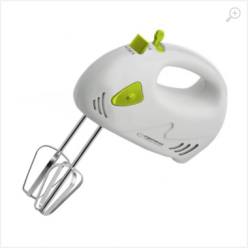 Hand Mixer Esperanza MUFFIN EKM007G,  150W, Ajustable speeds; 2x dough hook, 2x beater