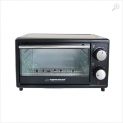 Electric Oven Esperanza CALZONE EKO007, 10L, Power: 900W, Temperature: 0°C - 250°C, Timer: 0-30 minutes, Crumb tray, Acc included: pizza tray, grill grate, potholder, Length of power cord: 0.9 m