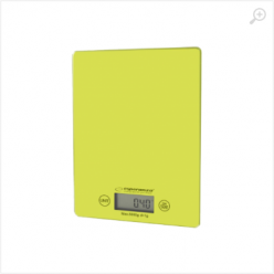 Kitchen Scale Esperanza LEMON EKS002G Green, Touch buttons, Maximum capacity: 5000g, Division: 1g, Four units of measure: g /lb/oz/kg, Tare Function, Overload indicator, Low battery indicator, Power: 1xCR2032 lithium battery