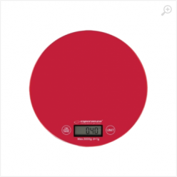 Kitchen Scale Esperanza MANGO EKS003R Red  Touch buttons, Maximum capacity: 5000g, Division: 1g, Four units of measure: g /lb/oz/kg, Tare Function, Overload indicator, Low battery indicator, Power: 1xCR2032 lithium battery