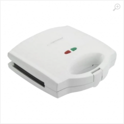 Sandwich Maker Esperanza PORTABELLA EKT006W White 750W, 3 in 1 functions (sandwich maker, waffle maker and grill), automatic temperature control, non-stick coating of the heating plates, heat-insulating handle and housing, the operation indicator - red li