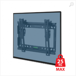 Esperanza TV-Wall Mount CASTOR ERW010 for 14-50", Max load 25kg, Vesa 75x75-200x200mm, Distance of TV from wall: 24mm, Tilt adjustment up to 15°, level included, Weight: 460g