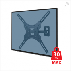 Esperanza TV-Wall Mount PROTEUS ERW015 for 26-70", Max load 30kg, Vesa 75x75-400x400mm, Distance of TV from wall: 110-465mm, Tilt adjustment up to 15°, Horizontal rotation angle adjustment up to 120°, level included, Weight: 950g