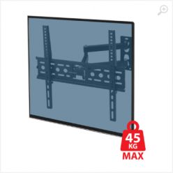 Esperanza TV-Wall Mount ATLAS ERW016 for 26-70", Max load 45kg, Vesa 75x75-400x400mm, Distance of TV from wall: 90-460mm, Tilt adjustment up to 15°, Horizontal rotation angle adjustment up to 180°, level included, Weight: 1,6kg