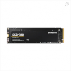 M.2 NVMe SSD 1.0TB  Samsung 980 , PCIe3.0 x4 / NVMe1.3, M2 Type 2280, Read: 3500 MB/s, Write: 2300 MB/s, Read /Write: 250,000/550,000 IOPS, Controller Samsung Phoenix, 3D TLC (V-NAND)