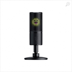 Microphone RAZER Seiren Emote / Hypercardioid Condenser Microphone with 8-Bit emoticon LED Display made for streaming, Hypercardioid polar patterns, Ø25 mm condenser capsules, Built-in shock mount to dampen vibrations, USB, Compatible with Open Broadcaste