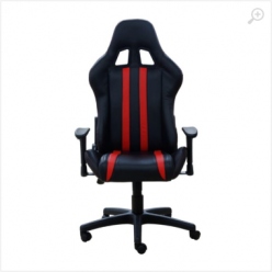 Gaming chair SPACER  SPCH-TRINITY-RED  Black-Red, Synthetic PU,120 kg max., Adjustable Back Angle 90°- 135°, Armrests ajustable, Pillow-2