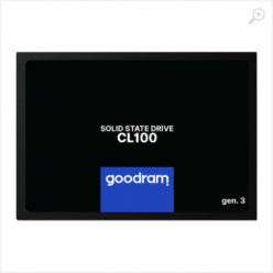 2.5" SSD 120GB  GOODRAM CL100 Gen.3, SATAIII, Read: 485 MB/s, Writes: 380 MB/s, 7mm, Controller Marvell 88NV1120, NAND TLC