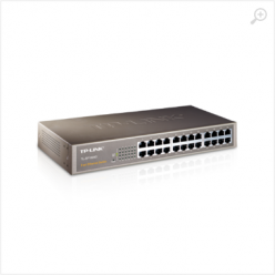 TP-LINK TL-SF1024D 24-port 10/100M Switch, 24 10/100M RJ45 ports, 13-inch rack-mountable steel case