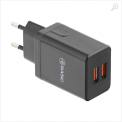 Universal Home Charger Tellur Basic HC204, 2xUSB (2.4A + 2.4A), 12W, Input: 100/240V, Black  TLL151211