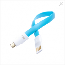 Cable USB - Micro USB, Braid, Nylon, 0.2m, Tellur Blue  TLL155071