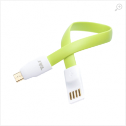 Cable USB - Micro USB, Magentic, 0.2m, Tellur Green  TLL155081